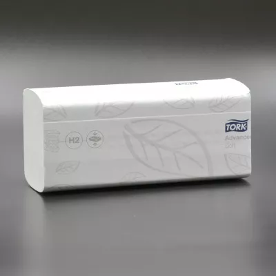 Полотенце бумажное Tork 120454 / Interfold / 2-слойное / белое / 21*34 см / 200 л