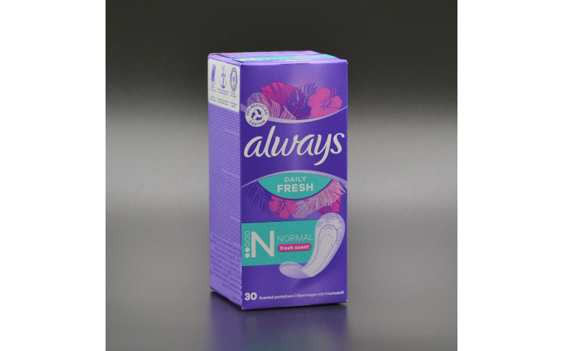 Прокладки "Always" щоденні / Daily Fresh Normal / 2К / 30 шт