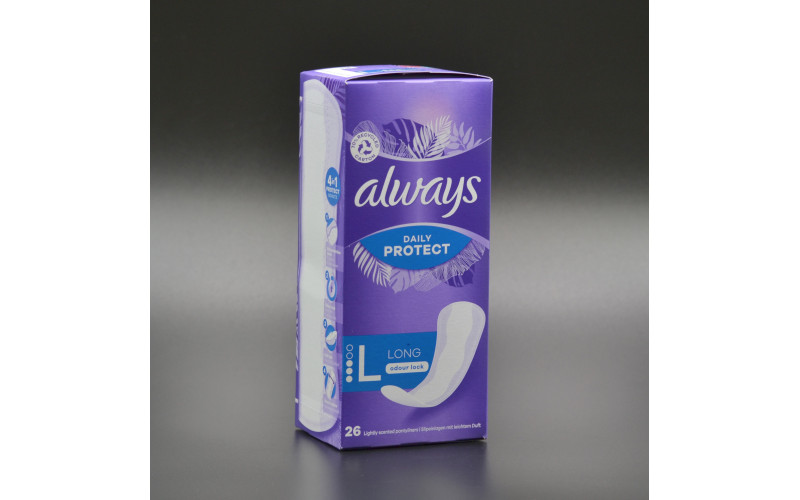 Прокладки "Always" щоденні / Daily Protect Long / 3К / 26 шт