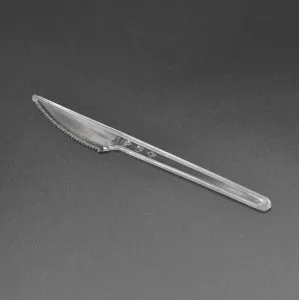 Нож пластиковый столовый Андрекс / прозрачный / 100 шт Нож пластиковый столовый Андрекс / прозрачный / 100 шт