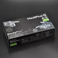 Перчатки нитриловые MediPlus BlackyPlus Light / черные / без пудры / не стерильные / размер-S / 100 шт