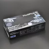 Перчатки нитриловые MediPlus BlackyPlus / черные / без пудры / не стерильные / размер-M / 100 шт
