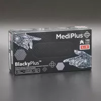 Перчатки нитриловые MediPlus BlackyPlus / черные / без пудры / не стерильные / размер-L / 100 шт