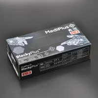 Перчатки нитриловые MediPlus BlackyPlus / черные / без пудры / не стерильные / размер-L / 100 шт