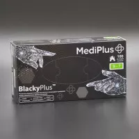Рукавички нітрилові MediPlus BlackyPlus / чорні / без пудри / не стерильні / розмір-S / 100 шт