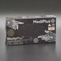Перчатки нитриловые MediPlus BlackyPlus / черные / без пудры / не стерильные / размер-XL / 100 шт