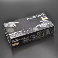 Перчатки нитриловые MediPlus BlackyPlus / черные / без пудры / не стерильные / размер-XL / 100 шт Перчатки нитриловые MediPlus BlackyPlus / черные / без пудры / не стерильные / размер-XL / 100 шт