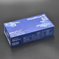 Перчатки нитриловые MediPlus NitryPlus / фиолетовые / без пудры / не стерильные / размер-M / 100 шт Перчатки нитриловые MediPlus NitryPlus / фиолетовые / без пудры / не стерильные / размер-M / 100 шт