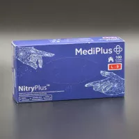 Перчатки нитриловые MediPlus NitryPlus / фиолетовые / без пудры / не стерильные / размер-L / 100 шт