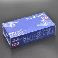 Перчатки нитриловые MediPlus NitryPlus / фиолетовые / без пудры / не стерильные / размер-L / 100 шт Перчатки нитриловые MediPlus NitryPlus / фиолетовые / без пудры / не стерильные / размер-L / 100 шт