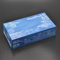 Перчатки нитриловые MediPlus NitryPlus Light / синие / без пудры / не стерильные / размер-M / 100 шт Перчатки нитриловые MediPlus NitryPlus Light / синие / без пудры / не стерильные / размер-M / 100 шт