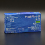 Рукавички нітрилові "MediPlus" NitryPlus Light / сині / без пудри / не стерильні / розмір-S / 100 шт