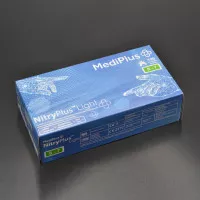 Перчатки нитриловые MediPlus NitryPlus Light / синие / без пудры / не стерильные / размер-S / 100 шт Перчатки нитриловые MediPlus NitryPlus Light / синие / без пудры / не стерильные / размер-S / 100 шт