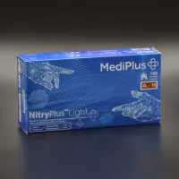Перчатки нитриловые MediPlus NitryPlus Light / синие / без пудры / не стерильные / размер-XL / 100 шт