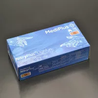 Перчатки нитриловые MediPlus NitryPlus Light / синие / без пудры / не стерильные / размер-XL / 100 шт