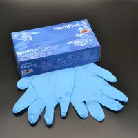 Перчатки нитриловые MediPlus NitryPlus Light / синие / без пудры / не стерильные / размер-XL / 100 шт