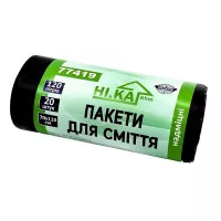 Пакеты для мусора НІ.КА / черные / 120 л / 20 шт