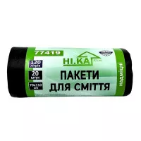 Пакеты для мусора НІ.КА / черные / 120 л / 20 шт