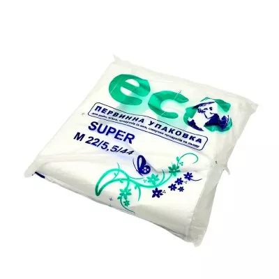 Пакет майка SUPER ECO / 22*44 см / 14 мкм / біла / 160 шт Пакет майка SUPER ECO / 22*44 см / 14 мкм / біла / 160 шт