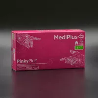 Перчатки нитриловые MediPlus PinkyPlus / розовые / без пудры / не стерильные / размер-S / 100 шт