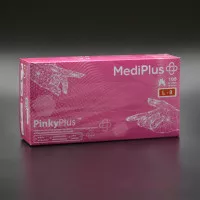 Перчатки нитриловые MediPlus PinkyPlus / розовые / без пудры / не стерильные / размер-L / 100 шт