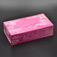 Перчатки нитриловые MediPlus PinkyPlus / розовые / без пудры / не стерильные / размер-L / 100 шт
