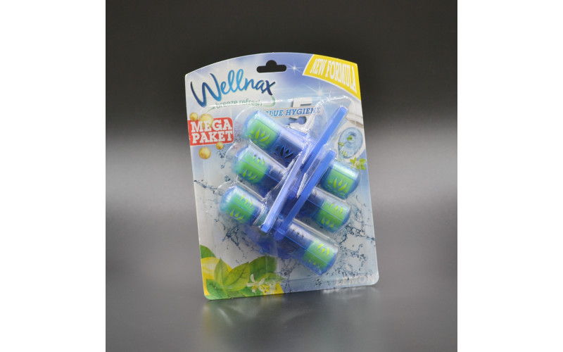 Туалетний блок "Wellnax" Blue Water / Лимон / 3*50 г