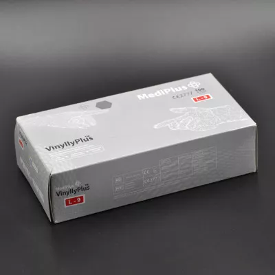 Рукавички вінілові MediPlus VinyllyPlus / без пудри / не стерильні / розмір-L / 50 пар