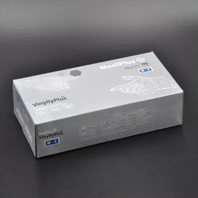 Рукавички вінілові MediPlus VinyllyPlus / без пудри / не стерильні / розмір-M / 50 пар