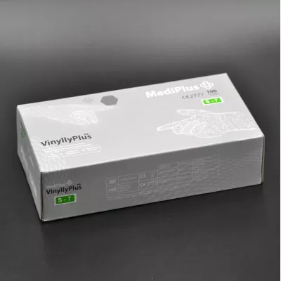 Рукавички вінілові MediPlus VinyllyPlus / без пудри / не стерильні / розмір-S / 50 пар