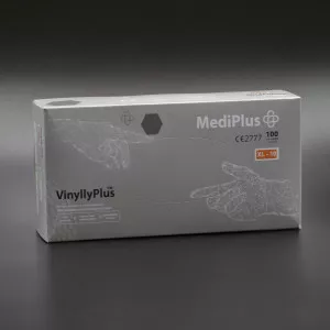 Рукавички вінілові MediPlus VinyllyPlus / без пудри / не стерильні / розмір-XL / 50 пар Рукавички вінілові MediPlus VinyllyPlus / без пудри / не стерильні / розмір-XL / 50 пар