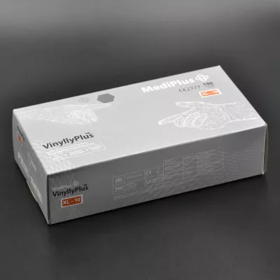 Рукавички вінілові MediPlus VinyllyPlus / без пудри / не стерильні / розмір-XL / 50 пар Рукавички вінілові MediPlus VinyllyPlus / без пудри / не стерильні / розмір-XL / 50 пар
