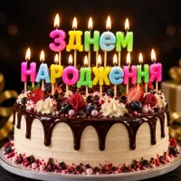 Свечи в торт З ДНЕМ НАРОДЖЕННЯ Свечи в торт З ДНЕМ НАРОДЖЕННЯ