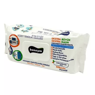Салфетки влажные для уборки Boneym / с клапаном / CLEANING WHITE SOAP / 100 шт Салфетки влажные для уборки Boneym / с клапаном / CLEANING WHITE SOAP / 100 шт
