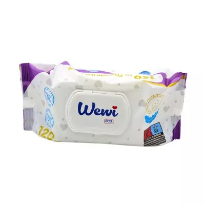 Серветки вологі Wewi / з клапаном / PURPLE / 120 шт Серветки вологі Wewi / з клапаном / PURPLE / 120 шт