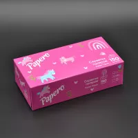 Серветки в коробці Papero NF010 / 2-шарові / 19*20 см / рожева упаковка / 150 шт Серветки в коробці Papero NF010 / 2-шарові / 19*20 см / рожева упаковка / 150 шт