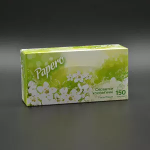 Серветки в коробці Papero NF011 / 2-шарові / 19*20 см / зелена упаковка / 150 шт Серветки в коробці Papero NF011 / 2-шарові / 19*20 см / зелена упаковка / 150 шт