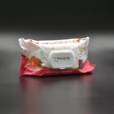 Салфетки влажные Babybella/с клапаном/детские, аромат клубники/120 шт Салфетки влажные Babybella/с клапаном/детские, аромат клубники/120 шт