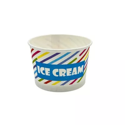 Стакан паперовий для морозива Ice Cream / 120 мл / кольоровий / 40 шт Стакан паперовий для морозива Ice Cream / 120 мл / кольоровий / 40 шт