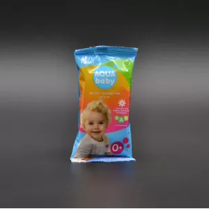 Серветки вологі Aqua Baby / дитячі, з вітамінами / 15 шт Серветки вологі Aqua Baby / дитячі, з вітамінами / 15 шт