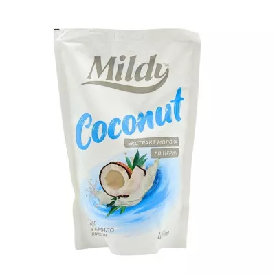 Мило рідке Mildy / Coconut / Дой-пак / 460 мл Мило рідке Mildy / Coconut / Дой-пак / 460 мл