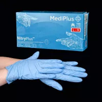 Перчатки нитриловые MediPlus NitryPlus 3,7 г / синие / без пудры / не стерильные / размер-L / 100 шт