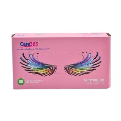 Перчатки нитриловые CARE365 / розовые / без пудры / не стерильные / размер-S / 50 пар Перчатки нитриловые CARE365 / розовые / без пудры / не стерильные / размер-S / 50 пар