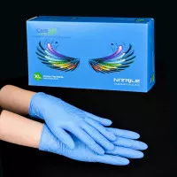 Перчатки нитриловые CARE365 / синие / без пудры / не стерильные / размер-XL / 50 пар Перчатки нитриловые CARE365 / синие / без пудры / не стерильные / размер-XL / 50 пар