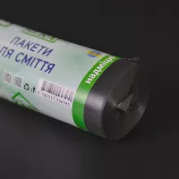 Пакети для сміття НІ.КА / чорні / 30 мкм / 120 л / 10 шт