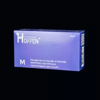 Перчатки нитриловые HOFFEN 3,5 г / кобальт / без пудры / не стерильные / размер-M / 50 пар