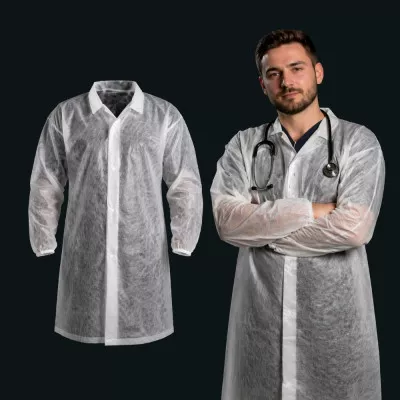 Халат медицинский нетканный MERCATOR / Белый / Размер-L / 10 шт