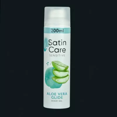 Гель для гоління Gillette Satin Care / Алоє / 200 мл Гель для гоління Gillette Satin Care / Алоє / 200 мл