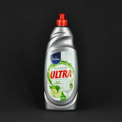 Засіб для миття посуду Deluxe / Яблоко та м'ята / 850 мл Засіб для миття посуду Deluxe / Яблоко та м'ята / 850 мл