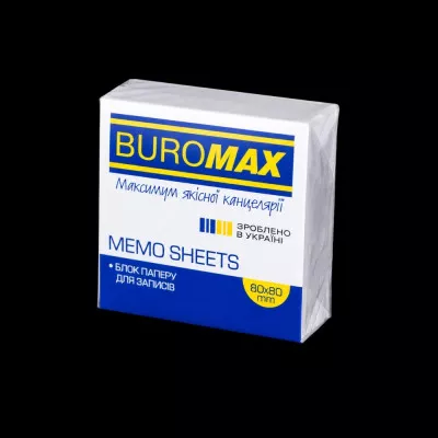 Блок паперу для записів BUROMAX ОС-5101 / 80*80*40 мм Блок паперу для записів BUROMAX ОС-5101 / 80*80*40 мм